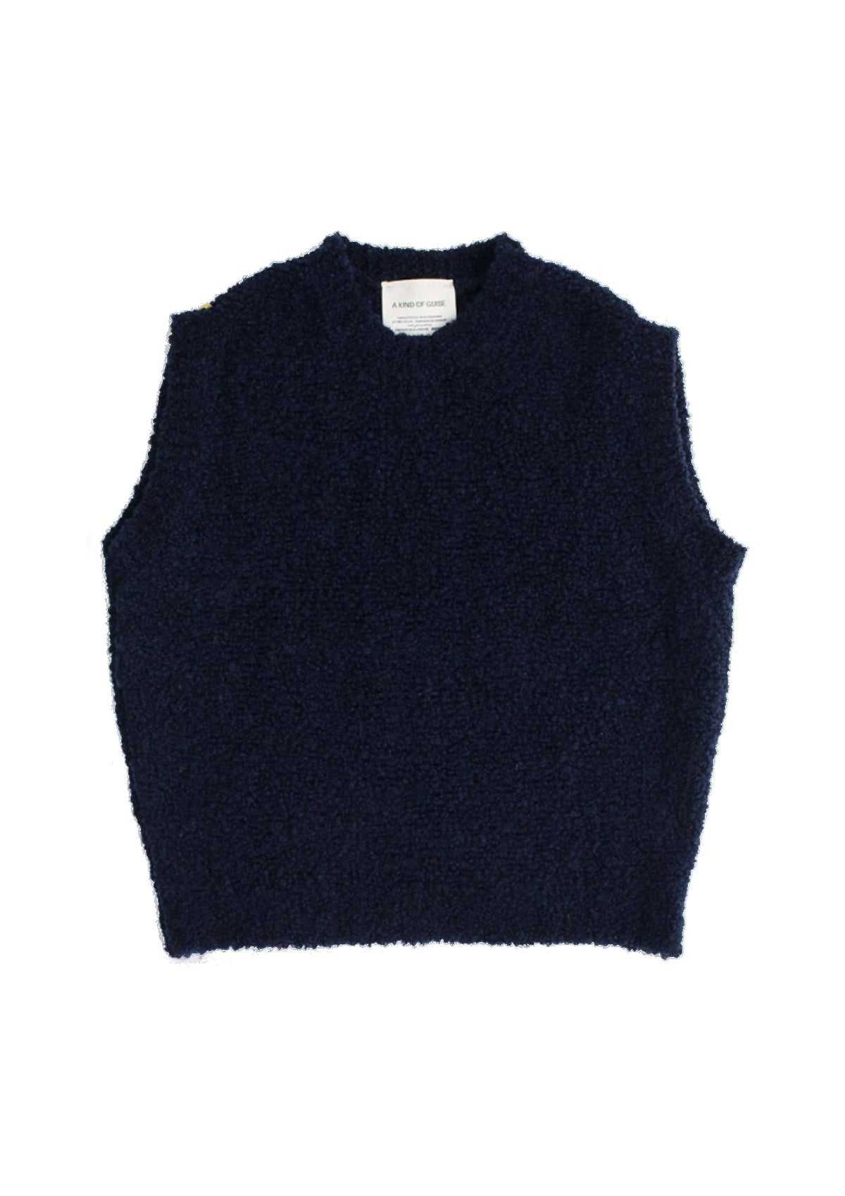 UNA TIPO DI TRAVESTIMENTO, A KIND OF GUISE - GILET IN MAGLIA LUNDUR MIDNIGHT BOUCLE