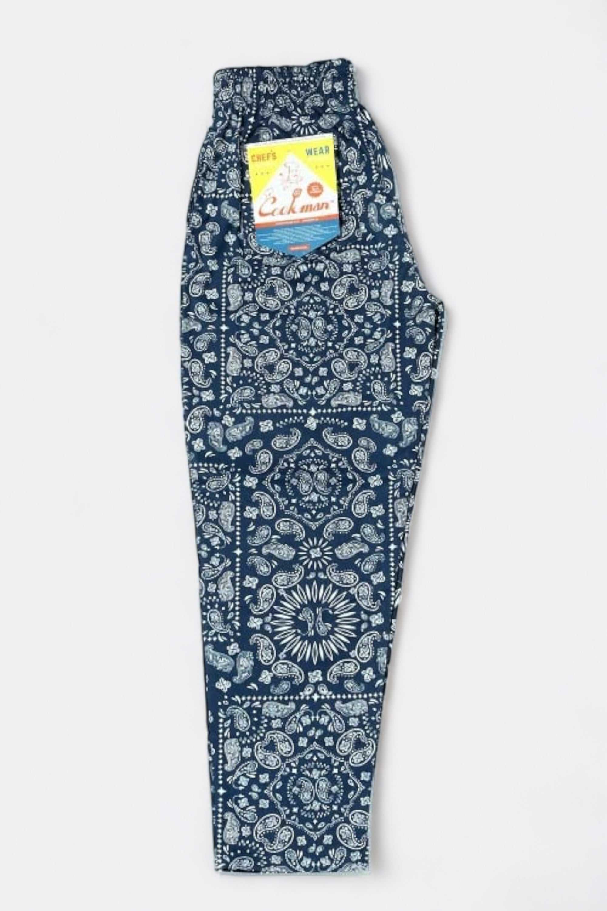 CUOCO, Pantaloni Cuoco Paisley (Navy)