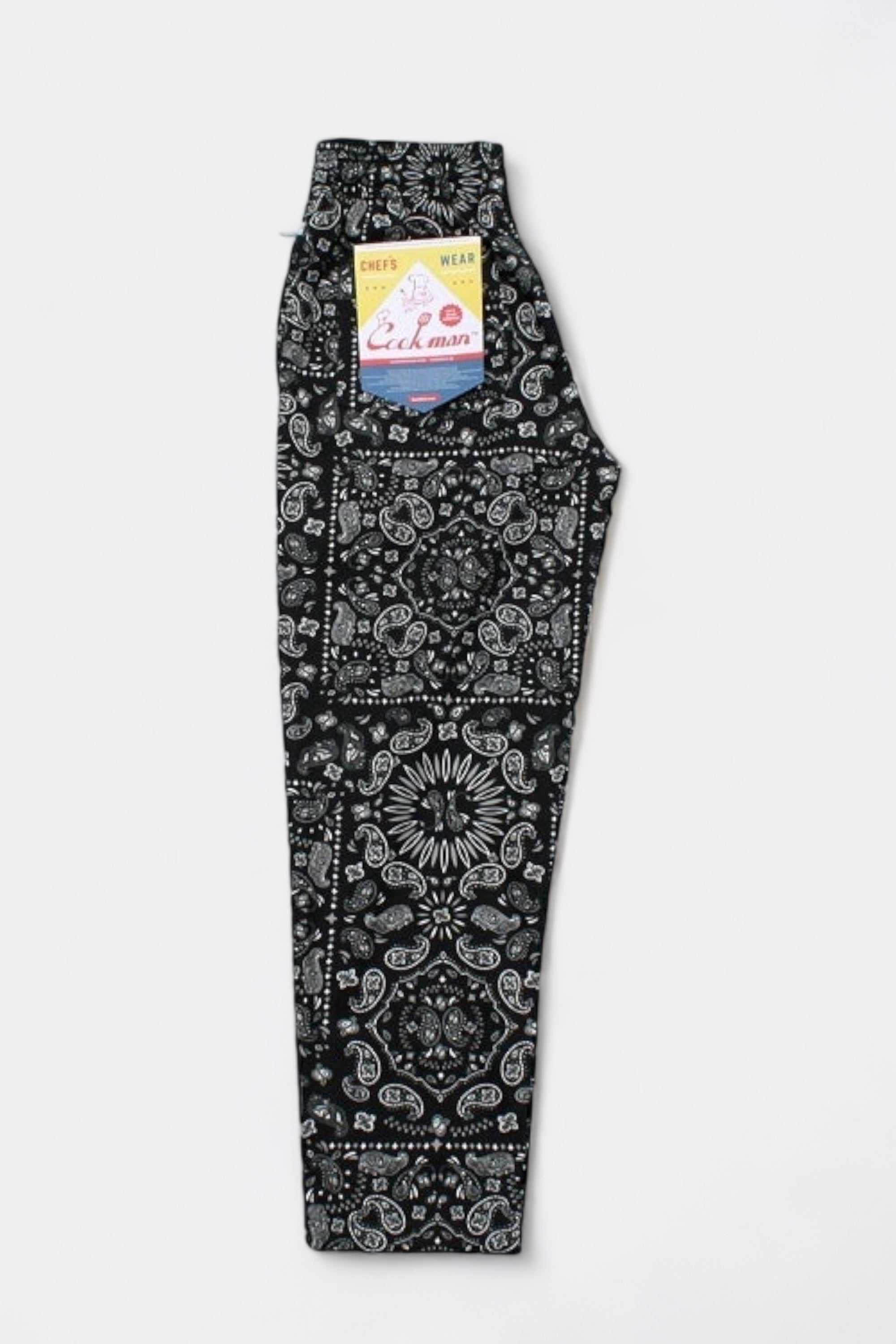 CUOCO, Pantaloni Cuoco Paisley (Nero)